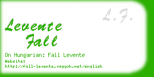 levente fall business card